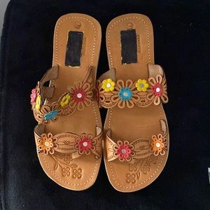NWOT. Artisanal sandals 100% leather
